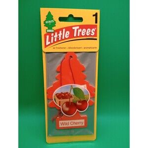 Little Trees Wild Cherry Scent Air Fresheners, 24-Pack for Car and Office